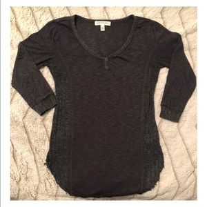 Aeropostale Distressed Mid-Sleeve Shirt